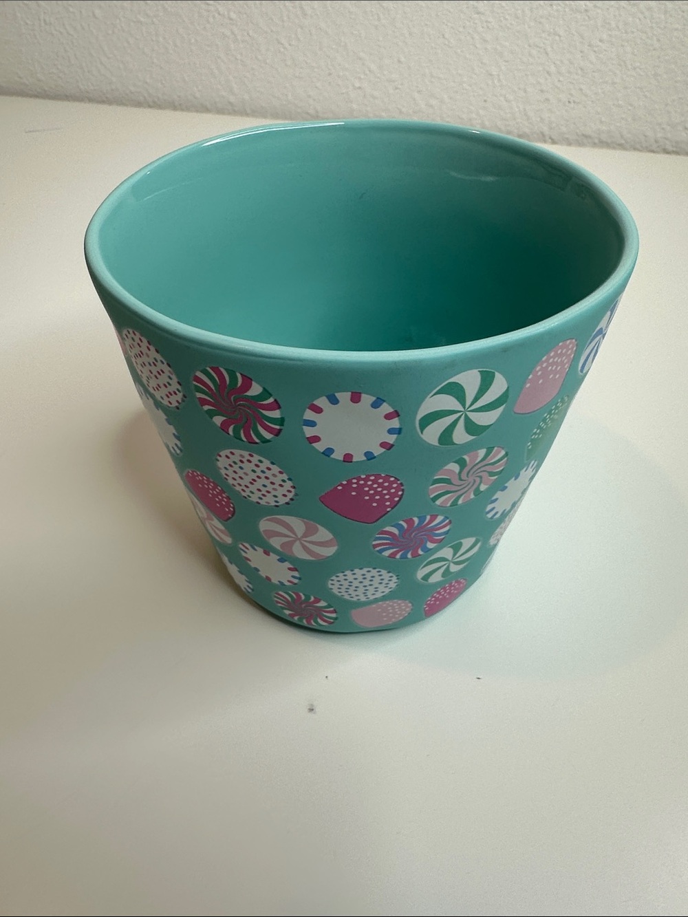 Turquoise Candy Pattern Ceramic Mug - Picture 9 of 10